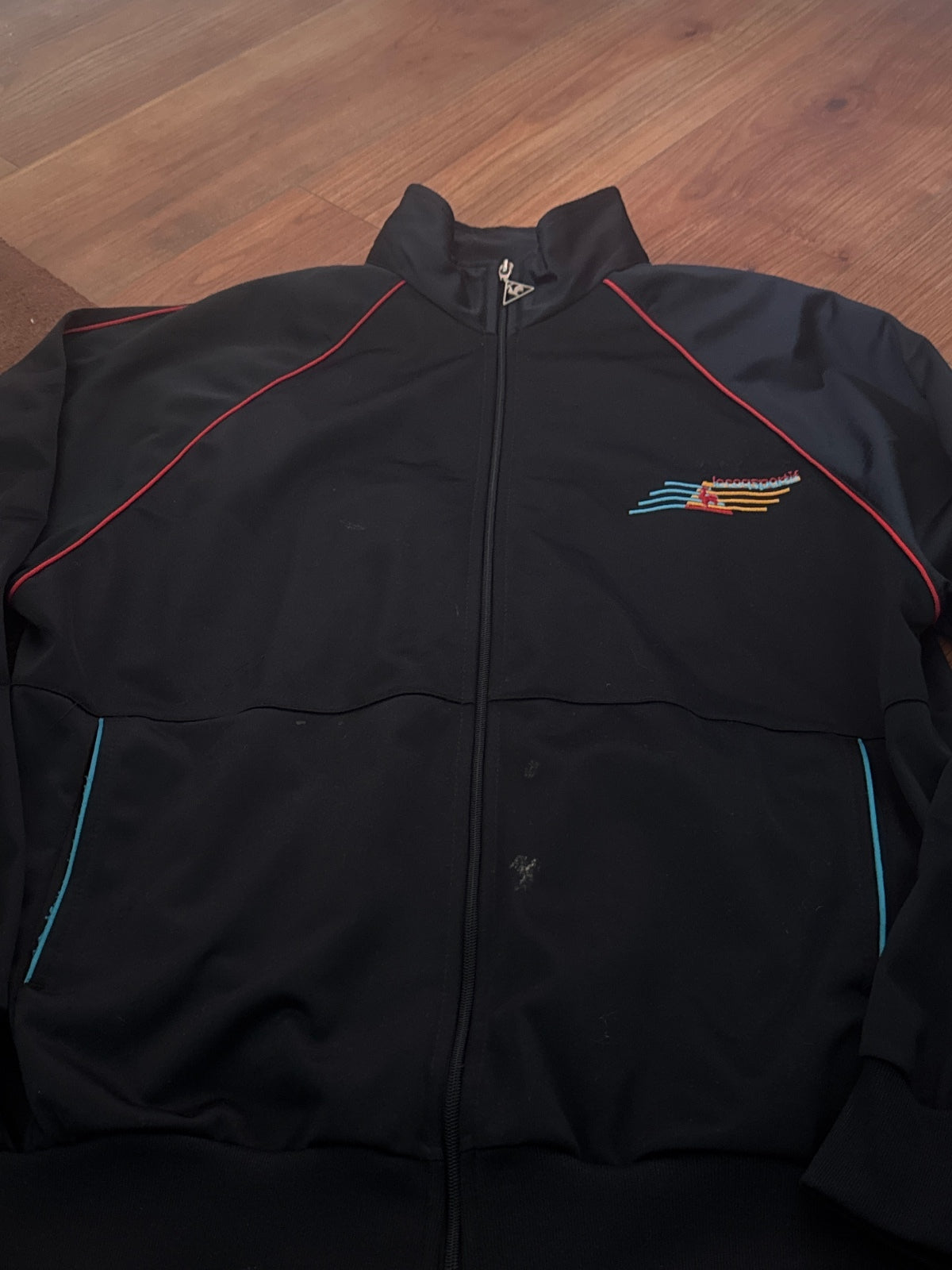 Le Coq Sportif Black and Blue Track Jacket XL - detail image 3