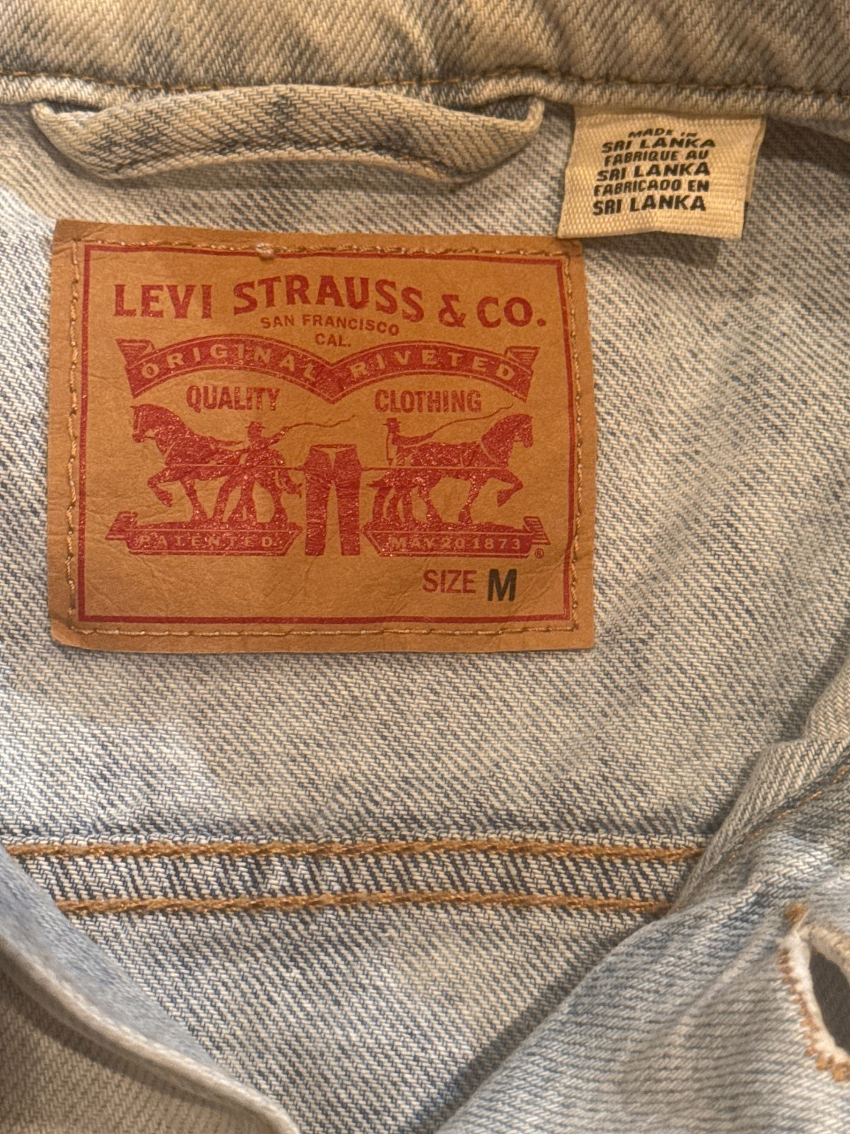 Levi's Light Wash Denim Jacket with Embroidered Back