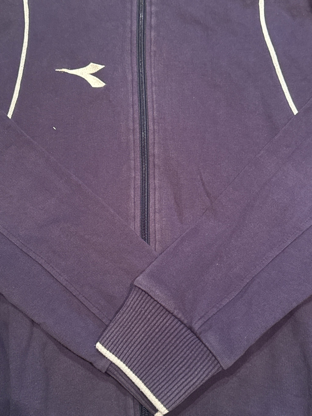 Diadora Purple Zip-Up Sports Jacket Size L - detail image 2