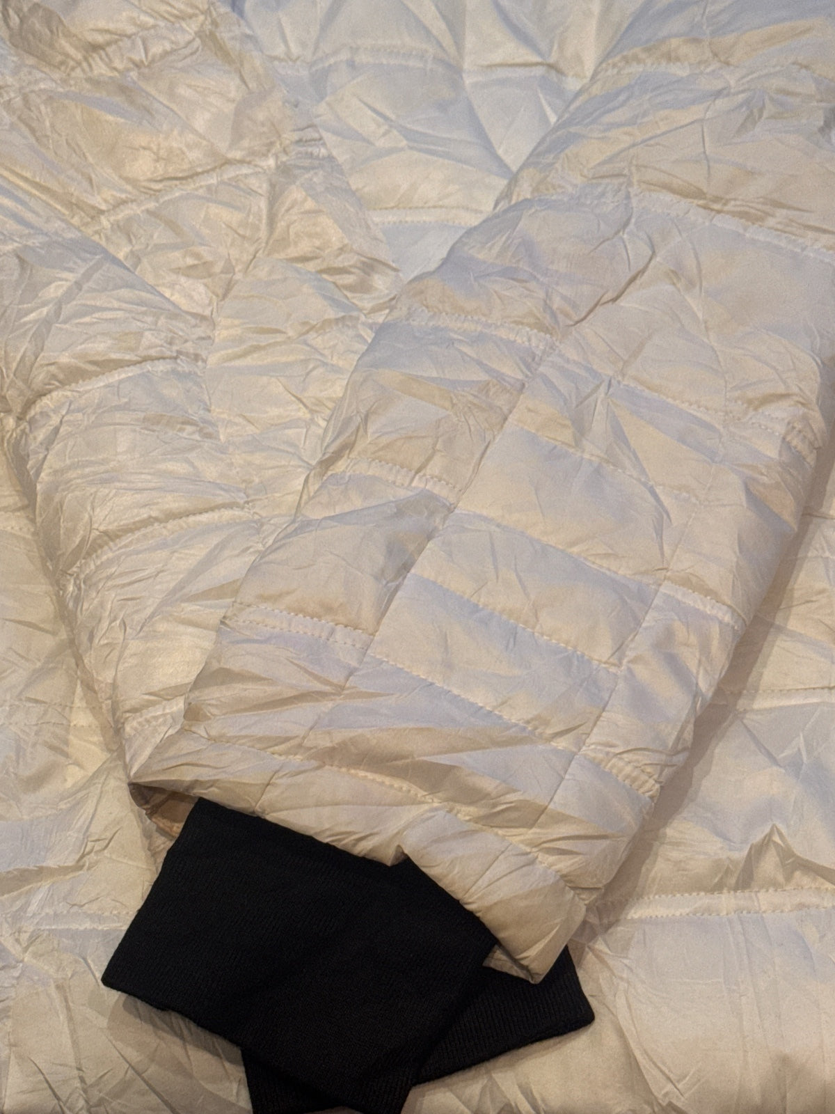 Nautica Water Resistant Hooded Puffer XL off White - detail image 5