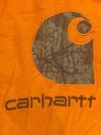 Carhartt Orange Hooded Sweatshirt with Logo Large (14-16)