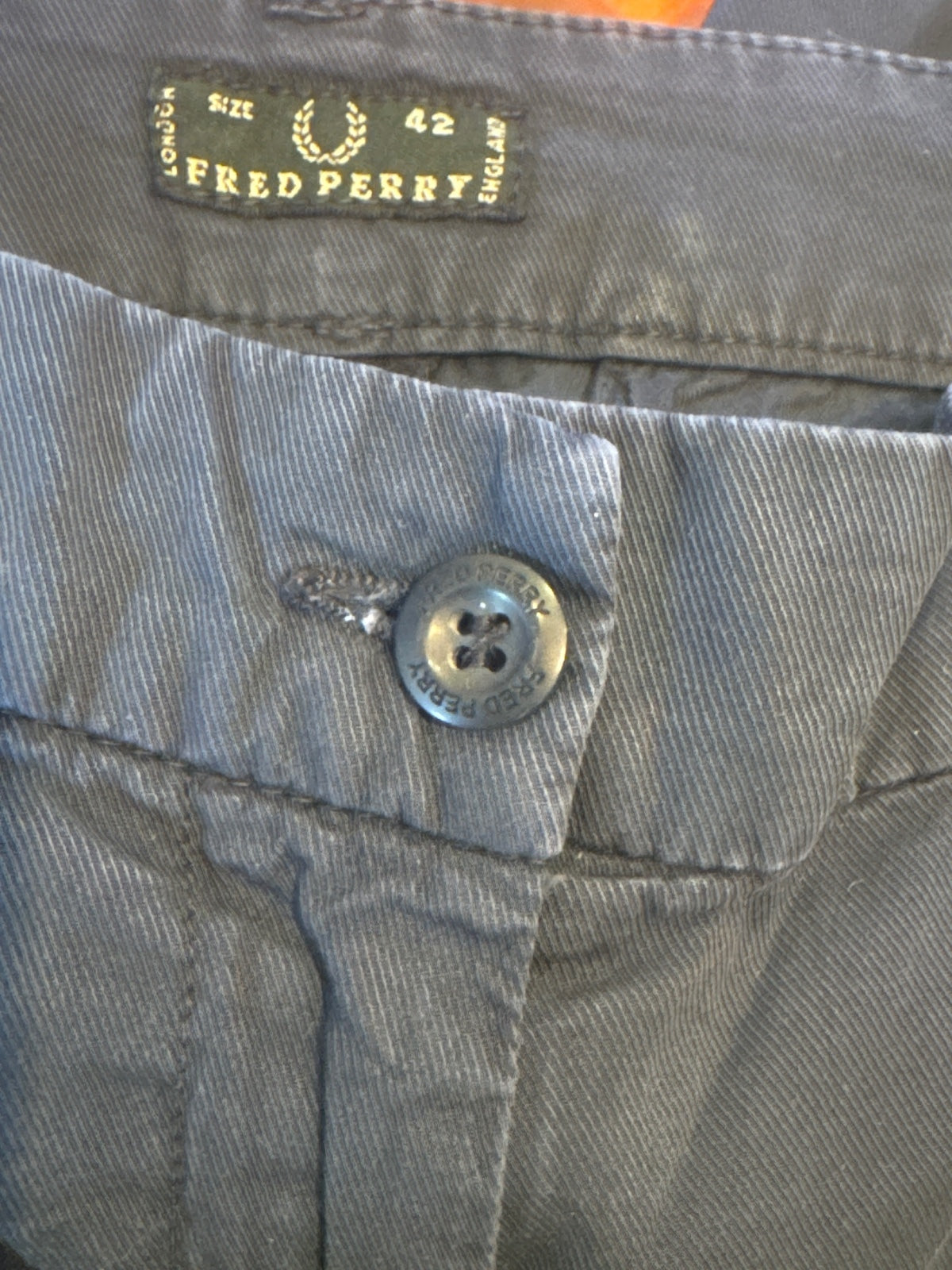 Fred Perry vintage green label Navy Blue Cropped Trousers
