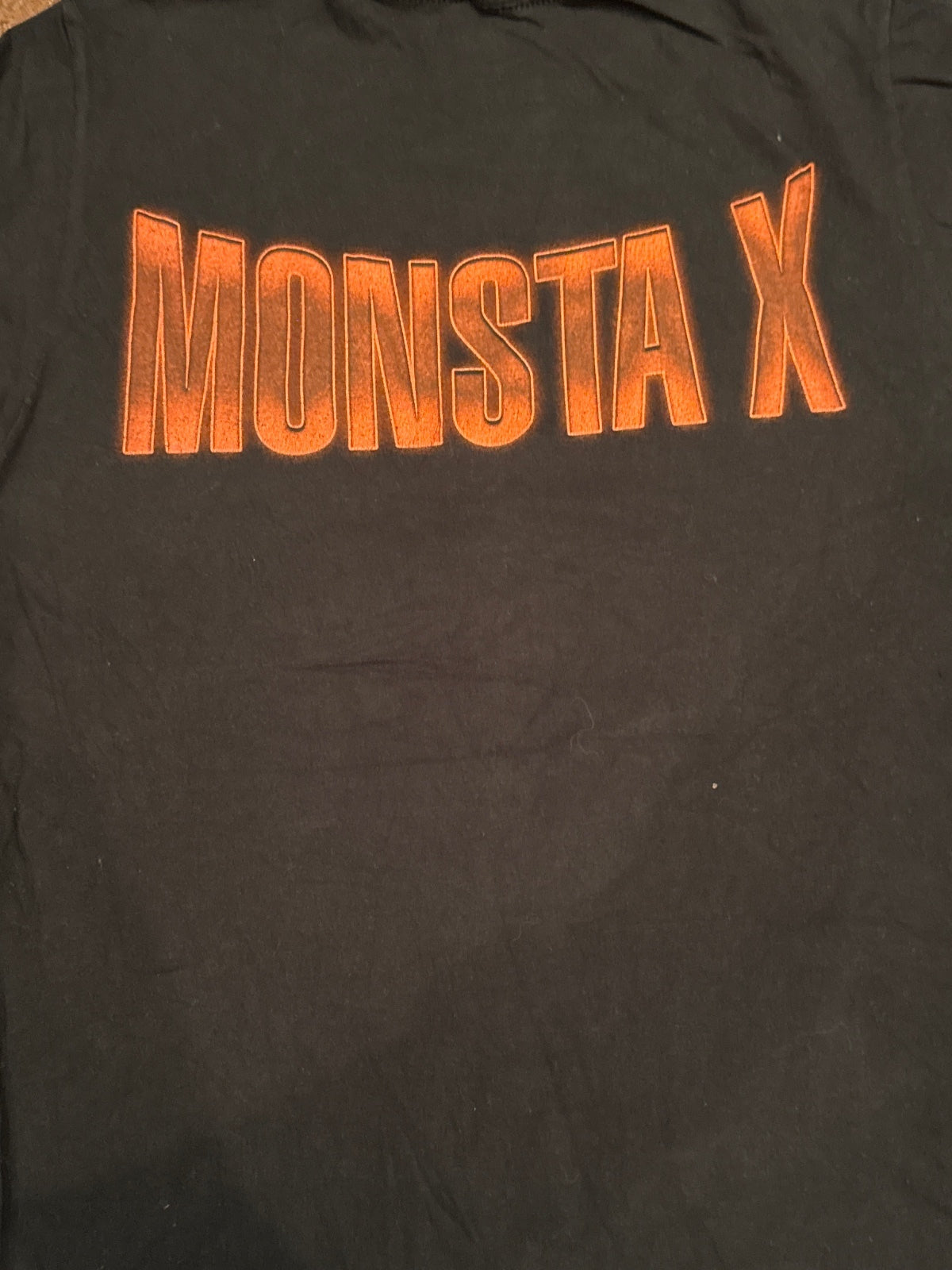 Monsta X Black Graphic T-Shirt with Front and Back Print