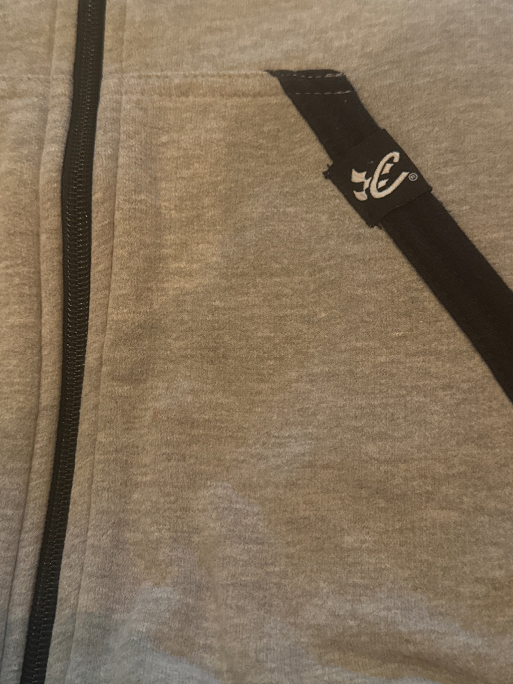 Chase Authentics Grey Zip-Up Hoodie with Black Drawstrings & - detail image 6