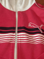 Puma Pink & White Zip-Up Track Jacket - Size 12, product image 3 of 7