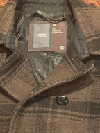 G-Star RAW Brown Plaid Wool Blend Peacoat Jacket Medium