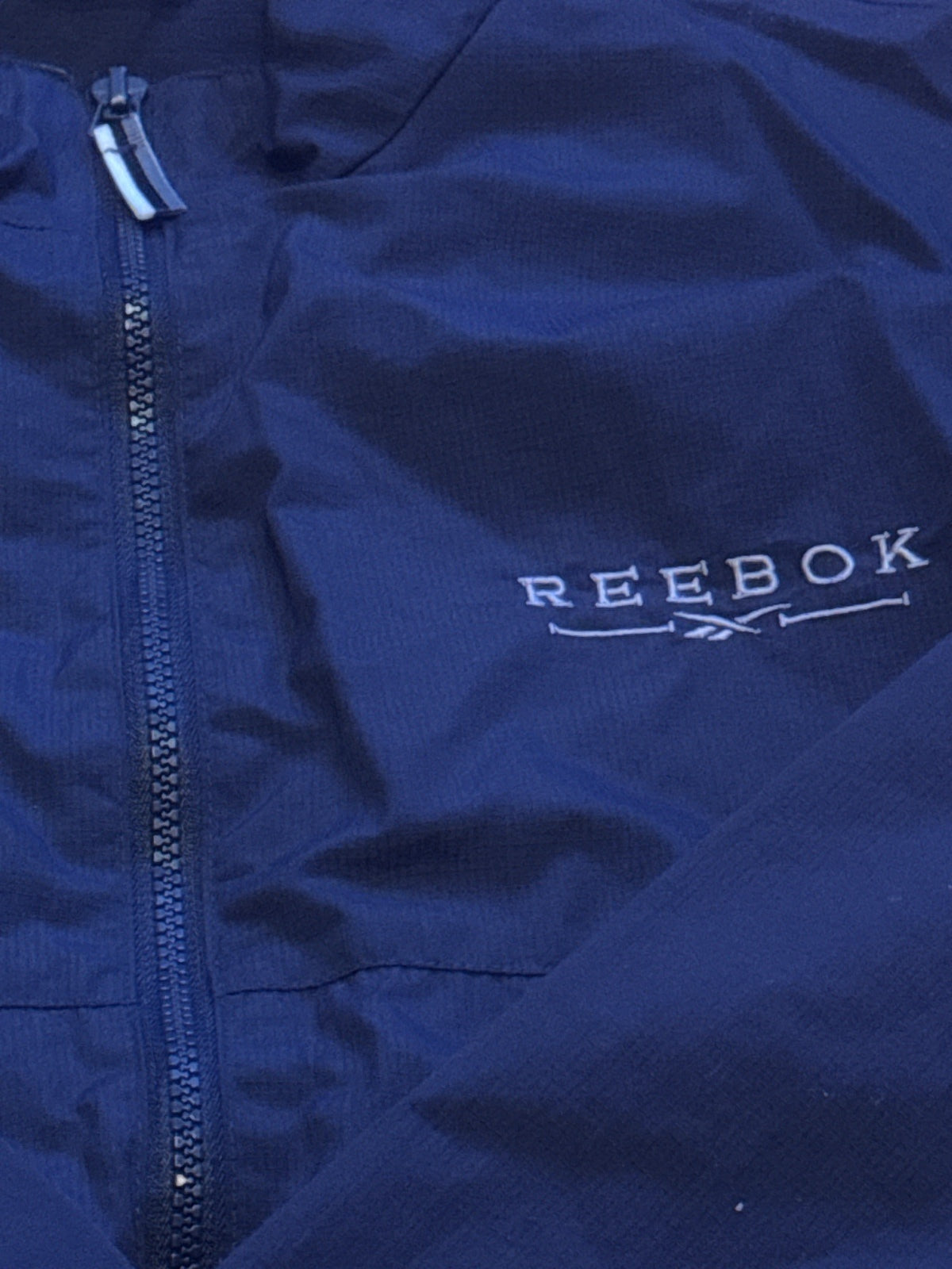 Vintage Reebok Navy Full Zip Sports shell jacket – product photograph 3 of 7