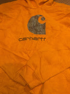 Carhartt Orange Hooded Sweatshirt with Logo Large (14-16)