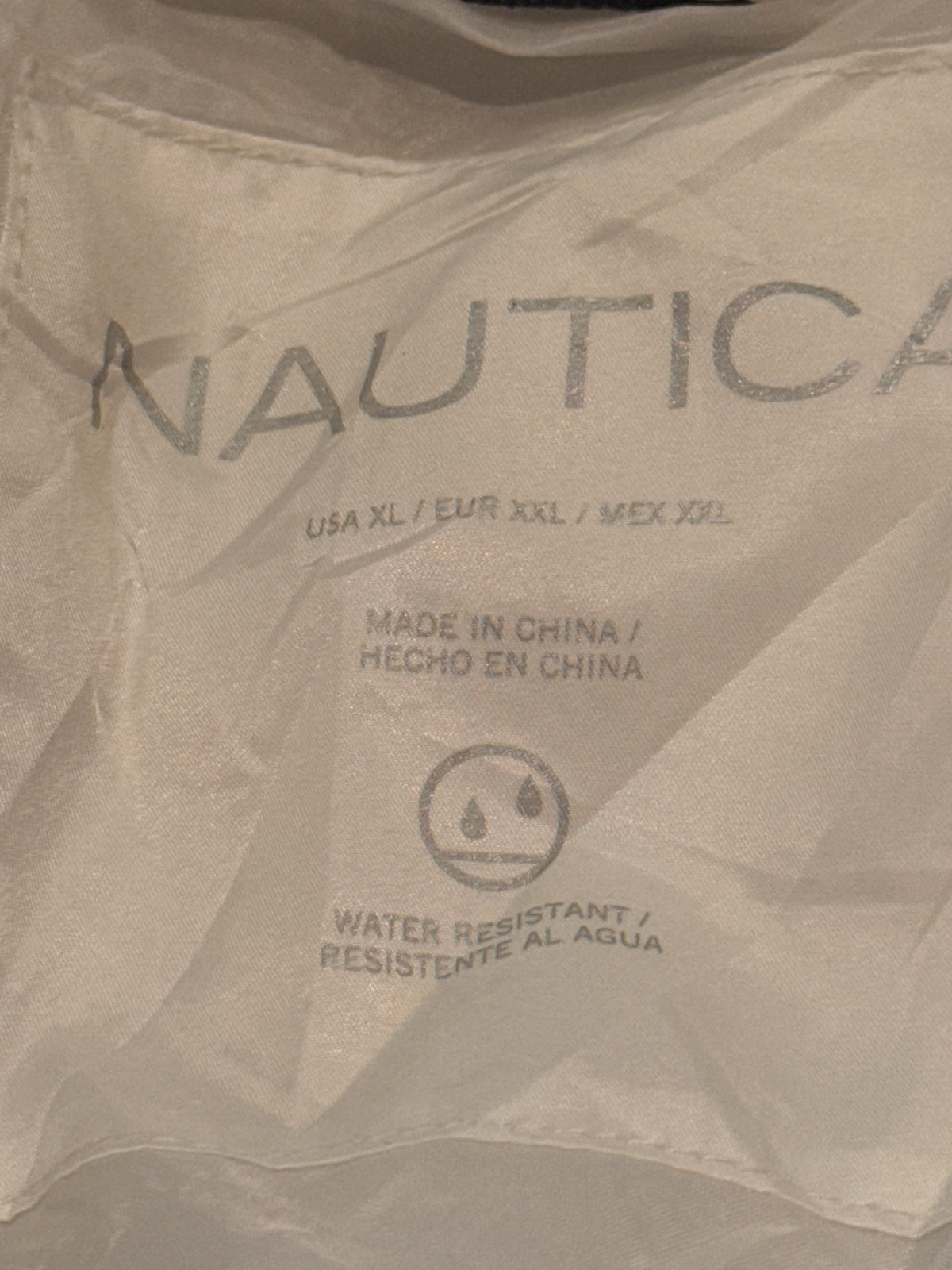 Nautica Water Resistant Hooded Puffer XL off White - detail image 6