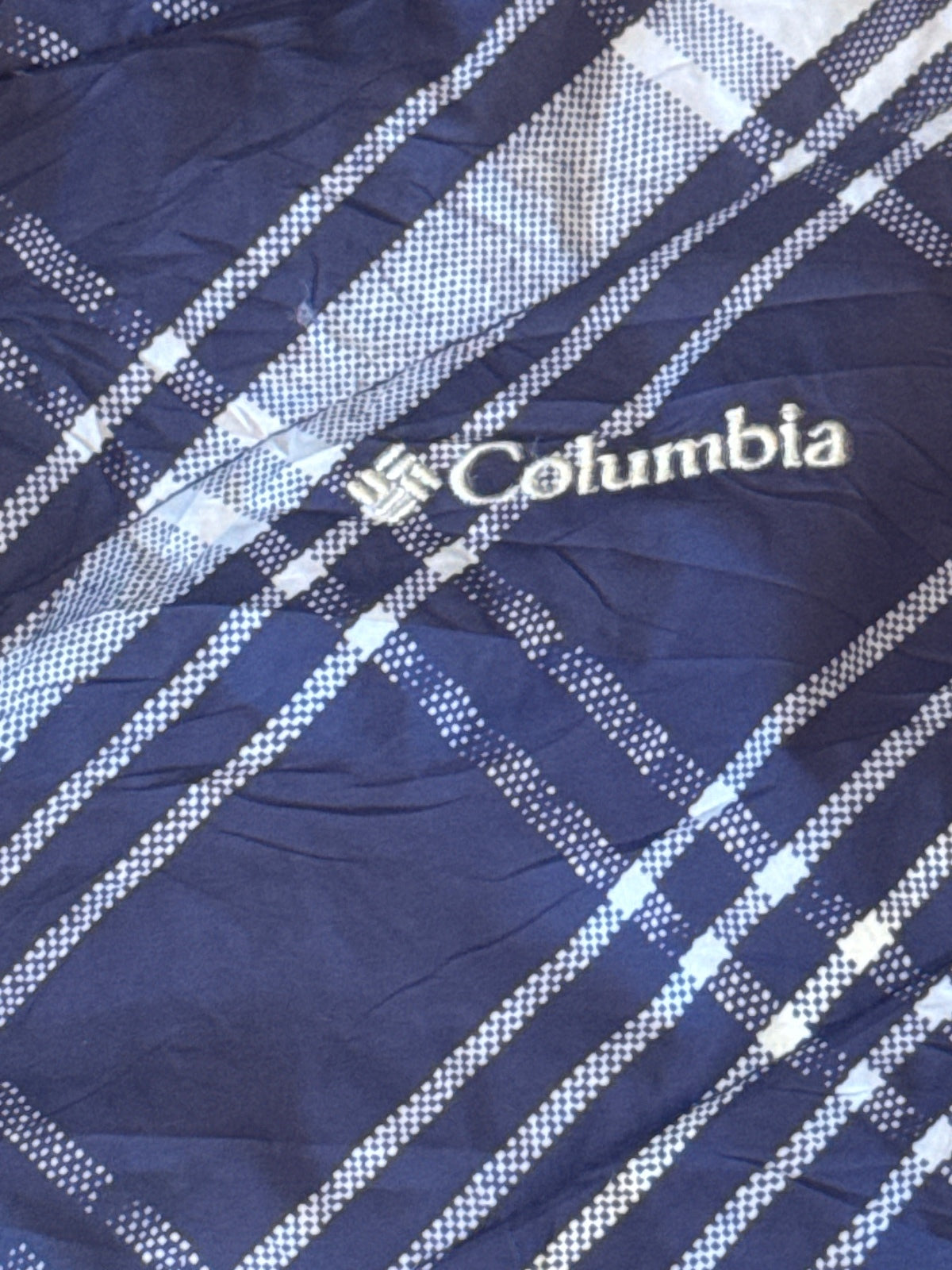 Columbia Kids' Blue Plaid Winter Jacket with Faux Fur Hood,