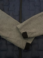 Ruffino navy quilted jacket with grey knit sleeves XL, product image 2 of 7