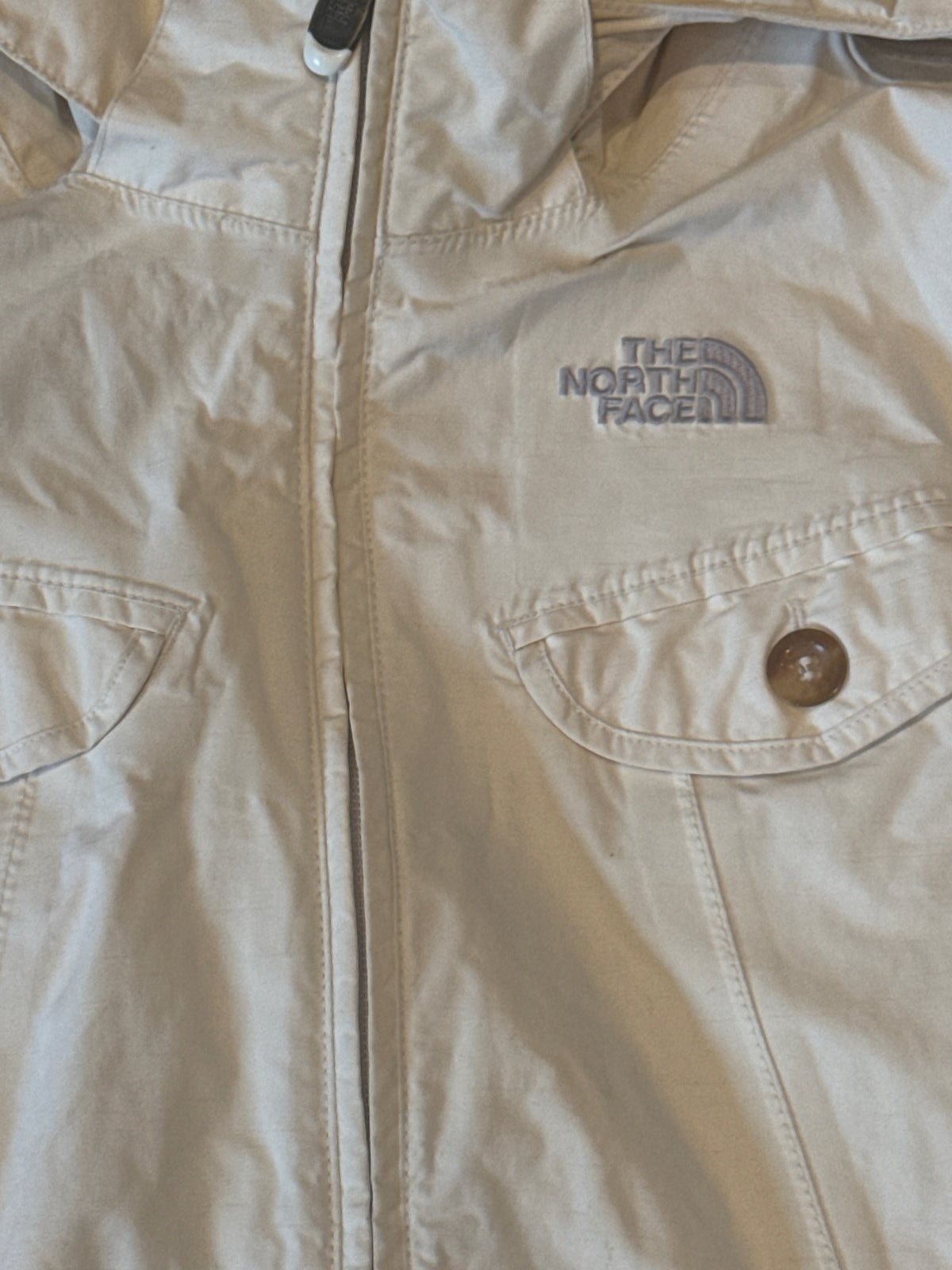 The North Face HyVent Hooded shell Jacket in Cream