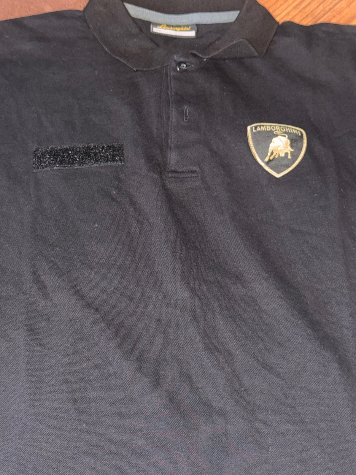 Lamborghini Black Polo Shirt with Logo and Technical Support - detail image 3