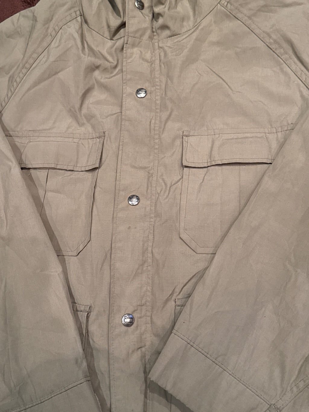Woolrich Tan Hooded Jacket with Snap Buttons Size S - detail image 2