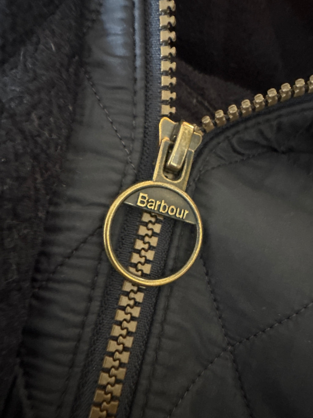 Barbour Black Quilted Jacket with Snap Buttons - Size 14, product image 8 of 10