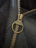 Barbour Black Quilted Jacket with Snap Buttons - Size 14, product image 8 of 10