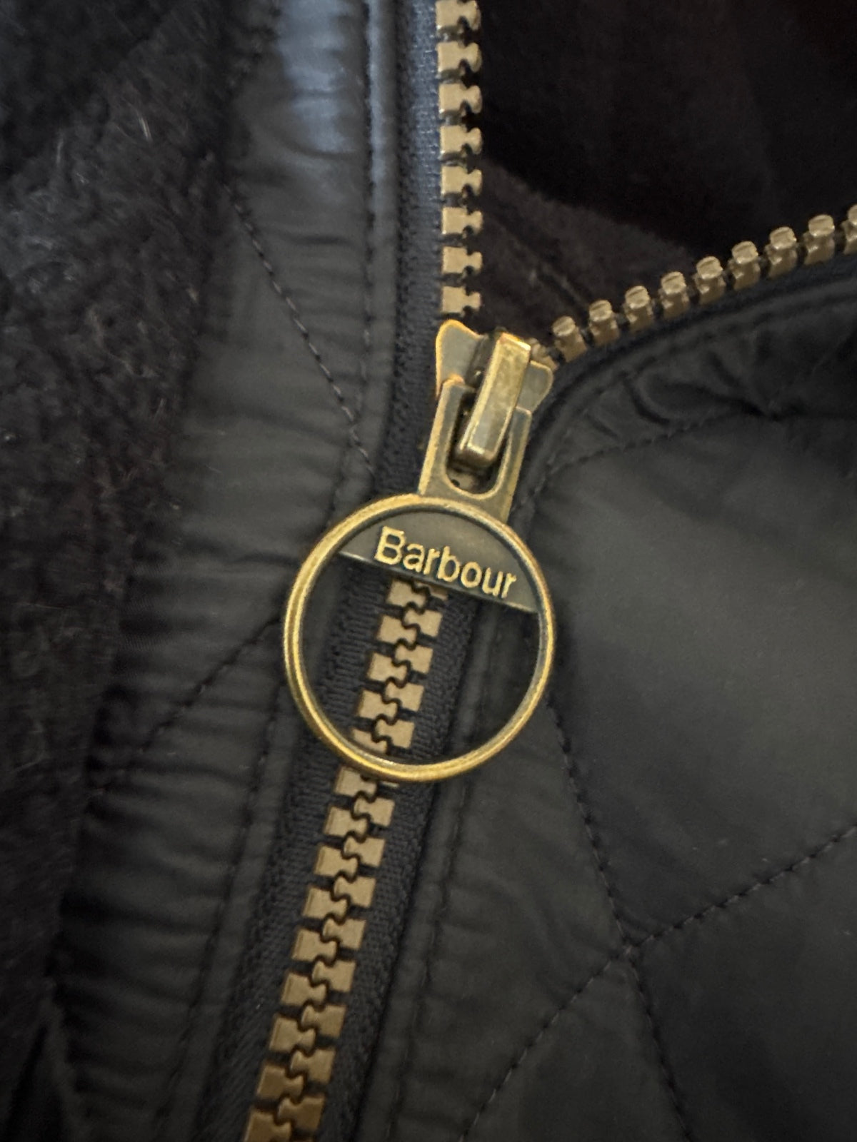 Barbour Black Quilted Jacket with Snap Buttons - Size 14, product image 8 of 10
