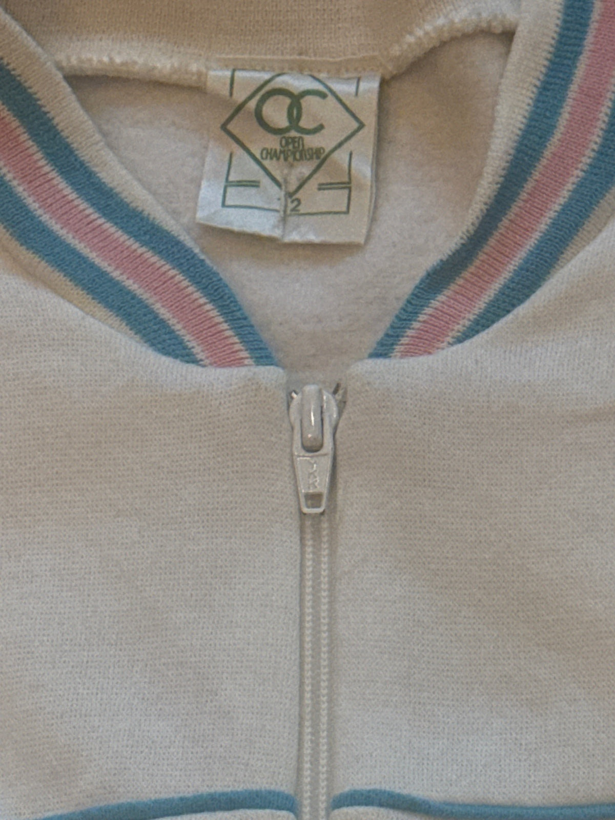 Vintage ladies Open Champions tennis White Zip-Up Jacket - detail image 4