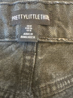 PrettyLittleThing Black Denim Jeans UK 8 EUR 36 US 4