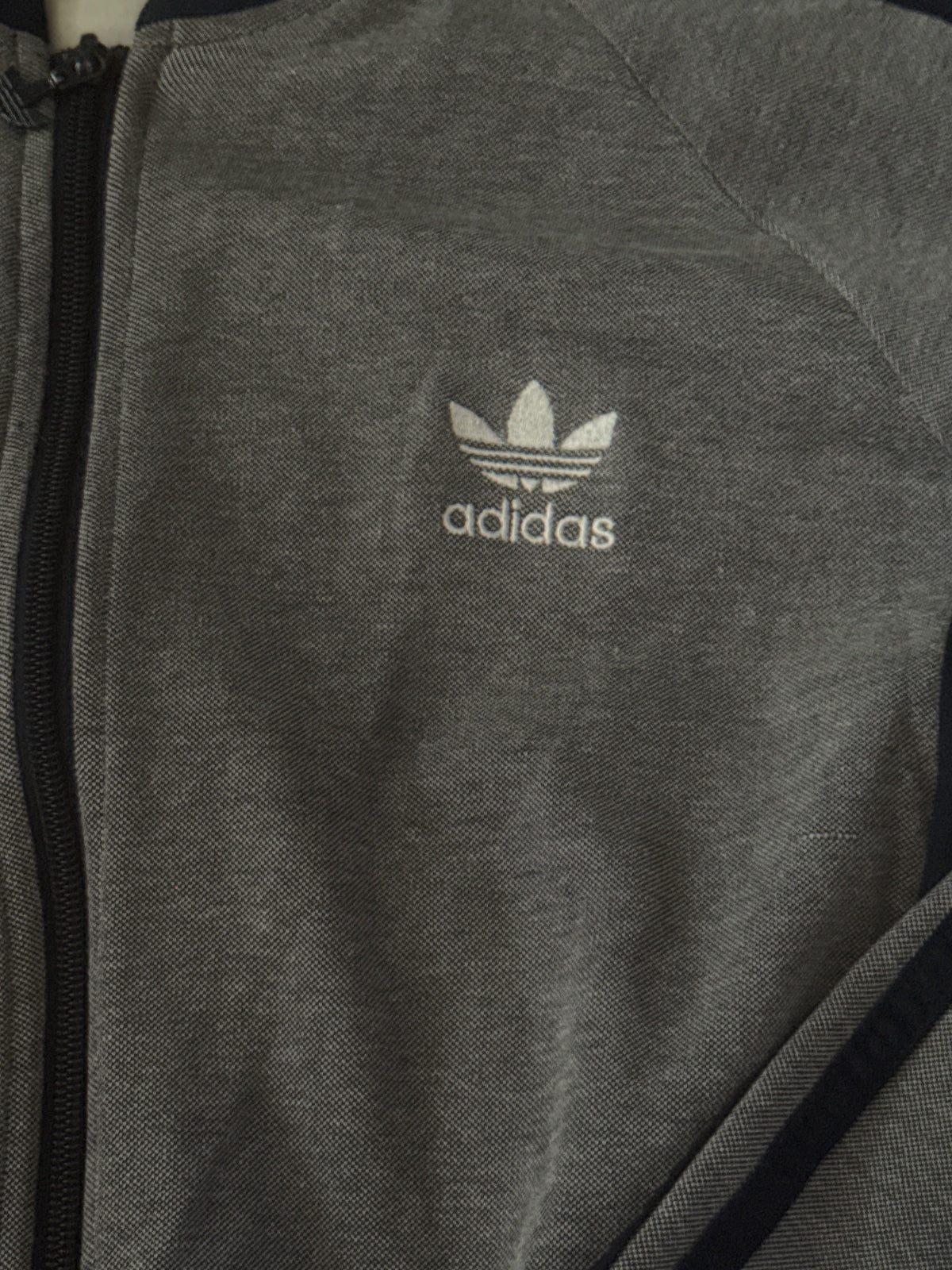 Vintage blue label Adidas Grey and Navy Track Jacket XL