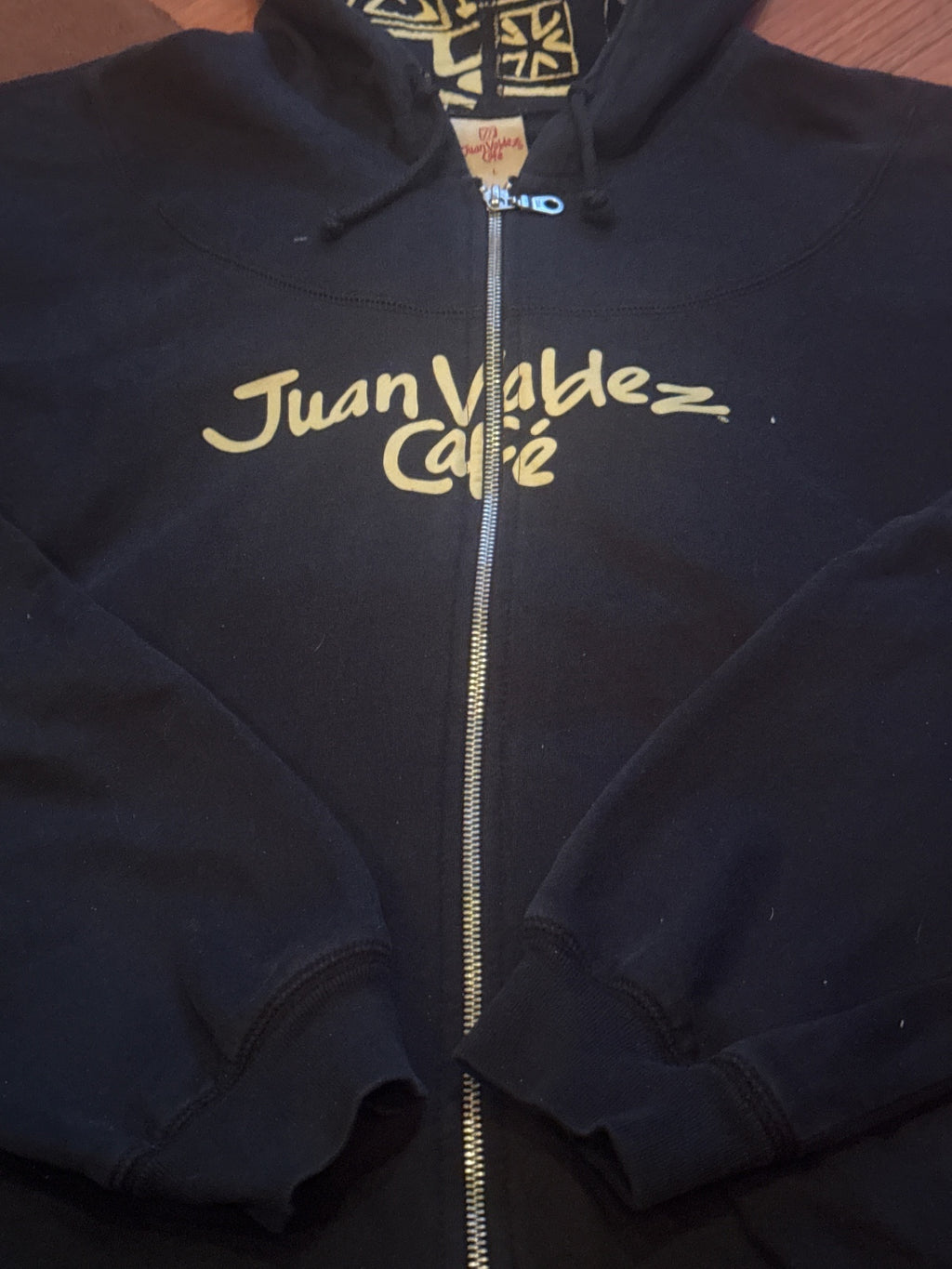 Juan Valdez Café Black Zip-Up Hoodie with Patterned Hood L - detail image 2