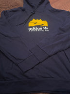 Adidas Adventure Navy Hoodie Sweatshirt Size S — product photograph 4 of 7