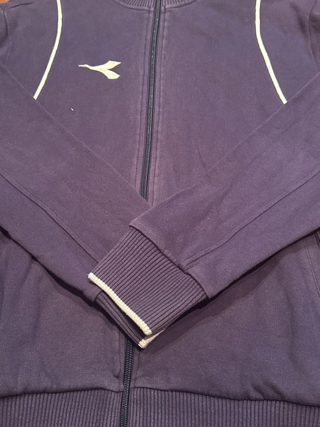 Diadora Purple Zip-Up Sports Jacket Size L - detail image 3