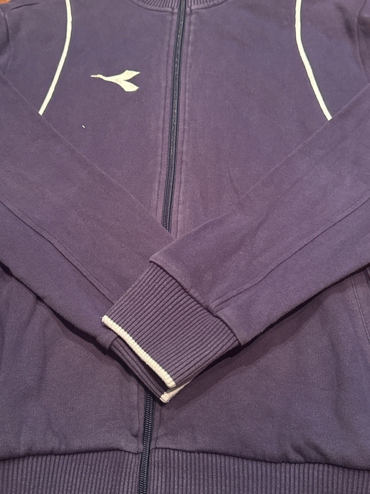 Diadora Purple Zip-Up Sports Jacket Size L - detail image 3