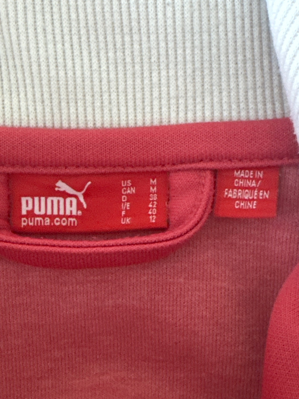 Puma Pink & White Zip-Up Track Jacket - Size 12, product image 7 of 7