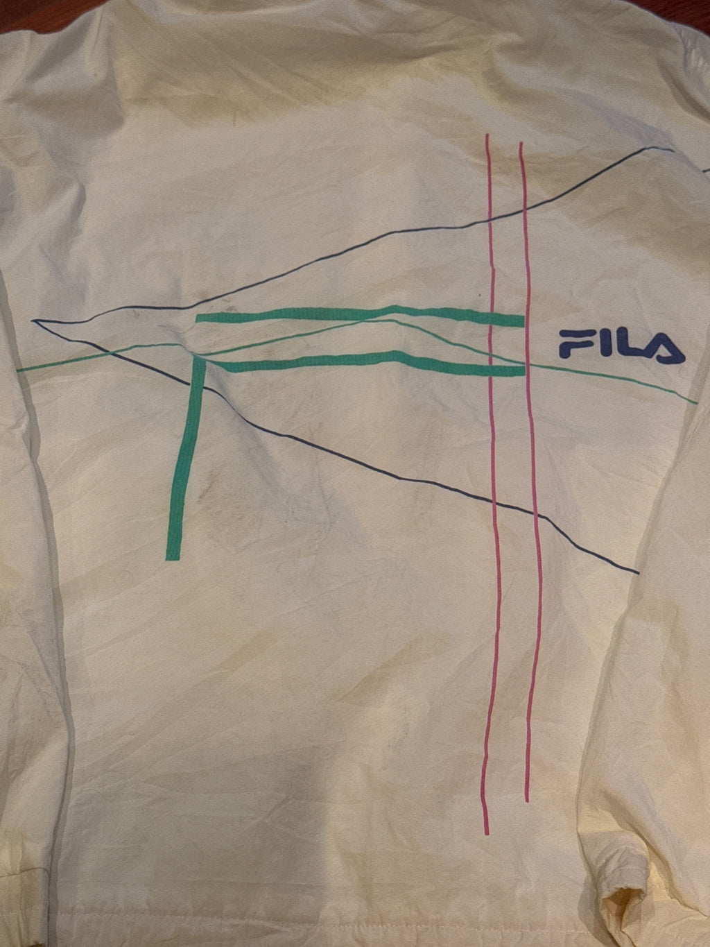Rare Vintage Fila White Windbreaker Jacket with Retro Logo - detail image 5