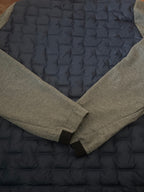Ruffino navy quilted jacket with grey knit sleeves XL, product image 5 of 7