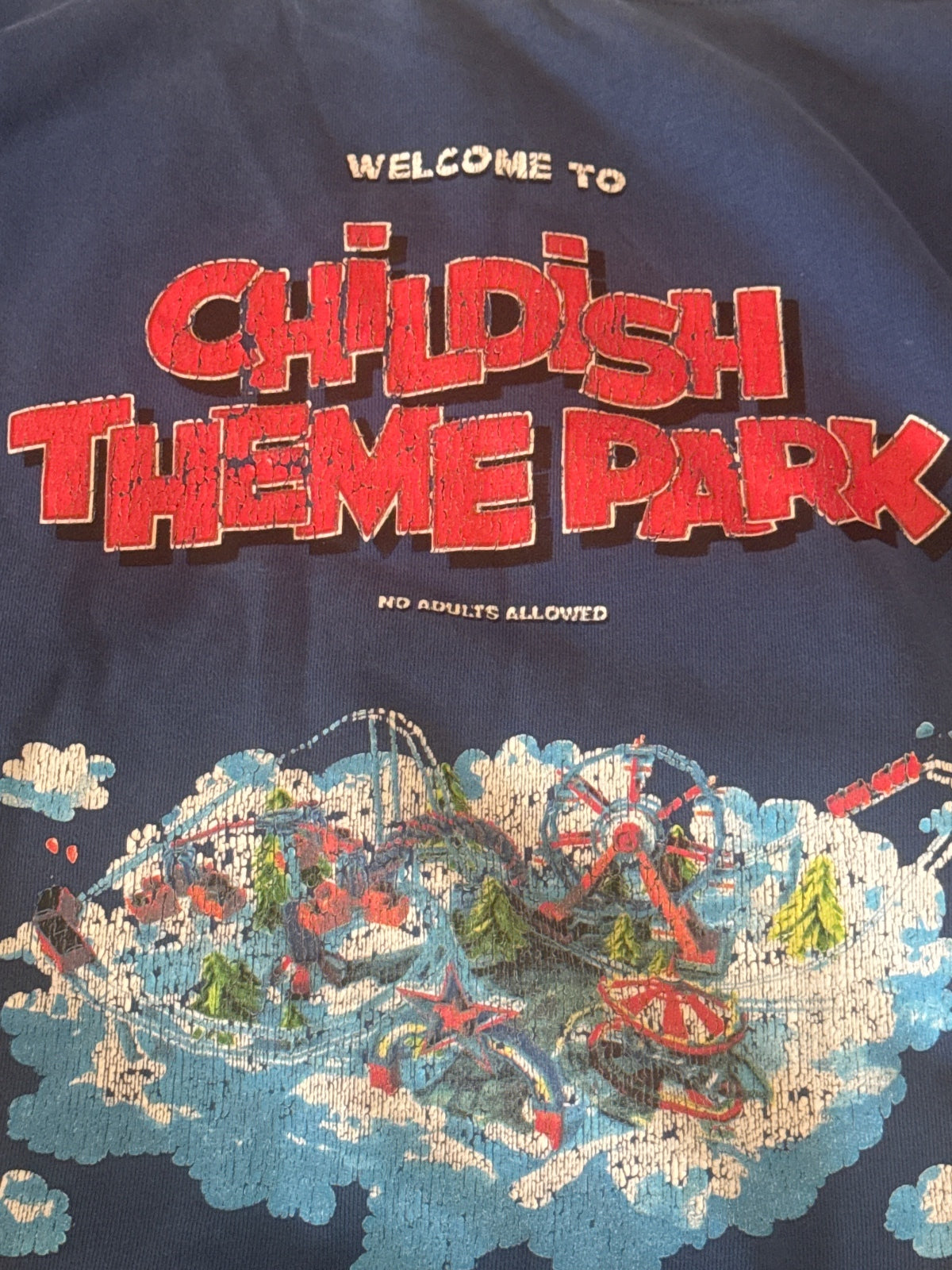 Childish Theme Park Hoodie with Popcorn Sleeve Embroidery - detail image 7