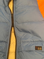 1990s vintage Rab Blue Down Puffer Gilet – product photograph 4 of 10