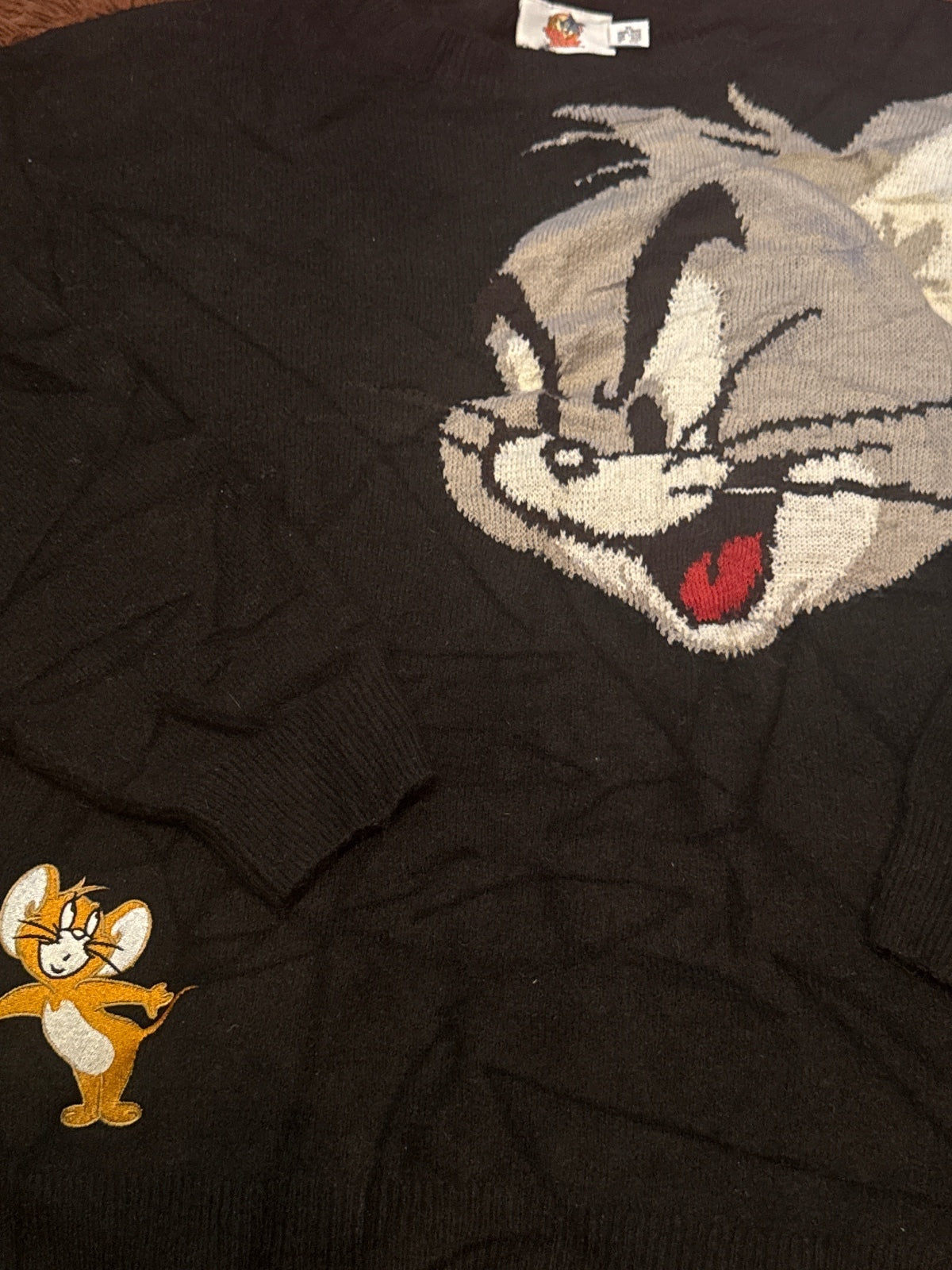 Tom and Jerry Black Sweater with Character Graphics XL — product photograph 2 of 6