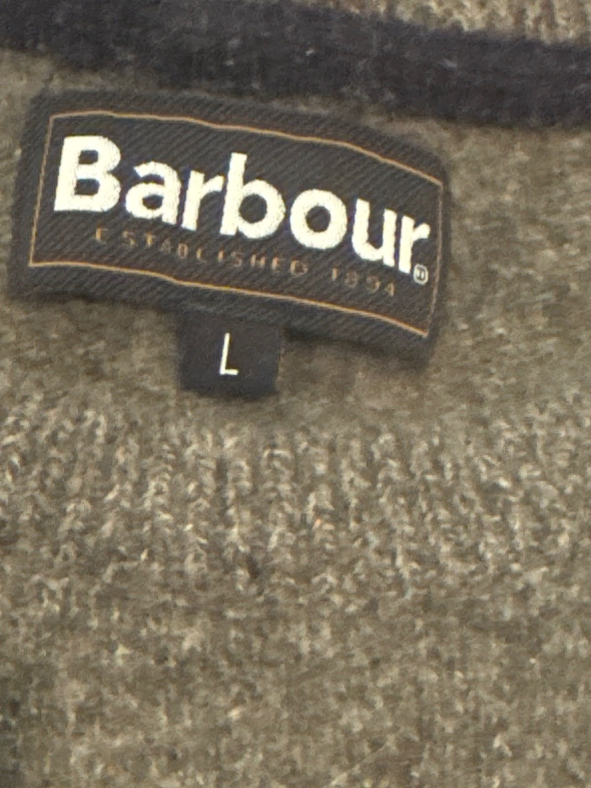 Barbour Men's Grey Wool Blend Jumper Size L - detail image 4
