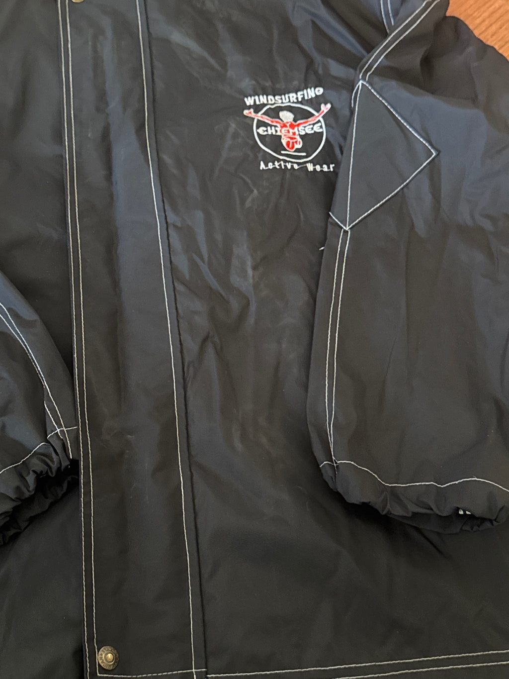 Chiemsee Windsurfing Black Hooded Windbreaker Jacket - L, product image 4 of 8