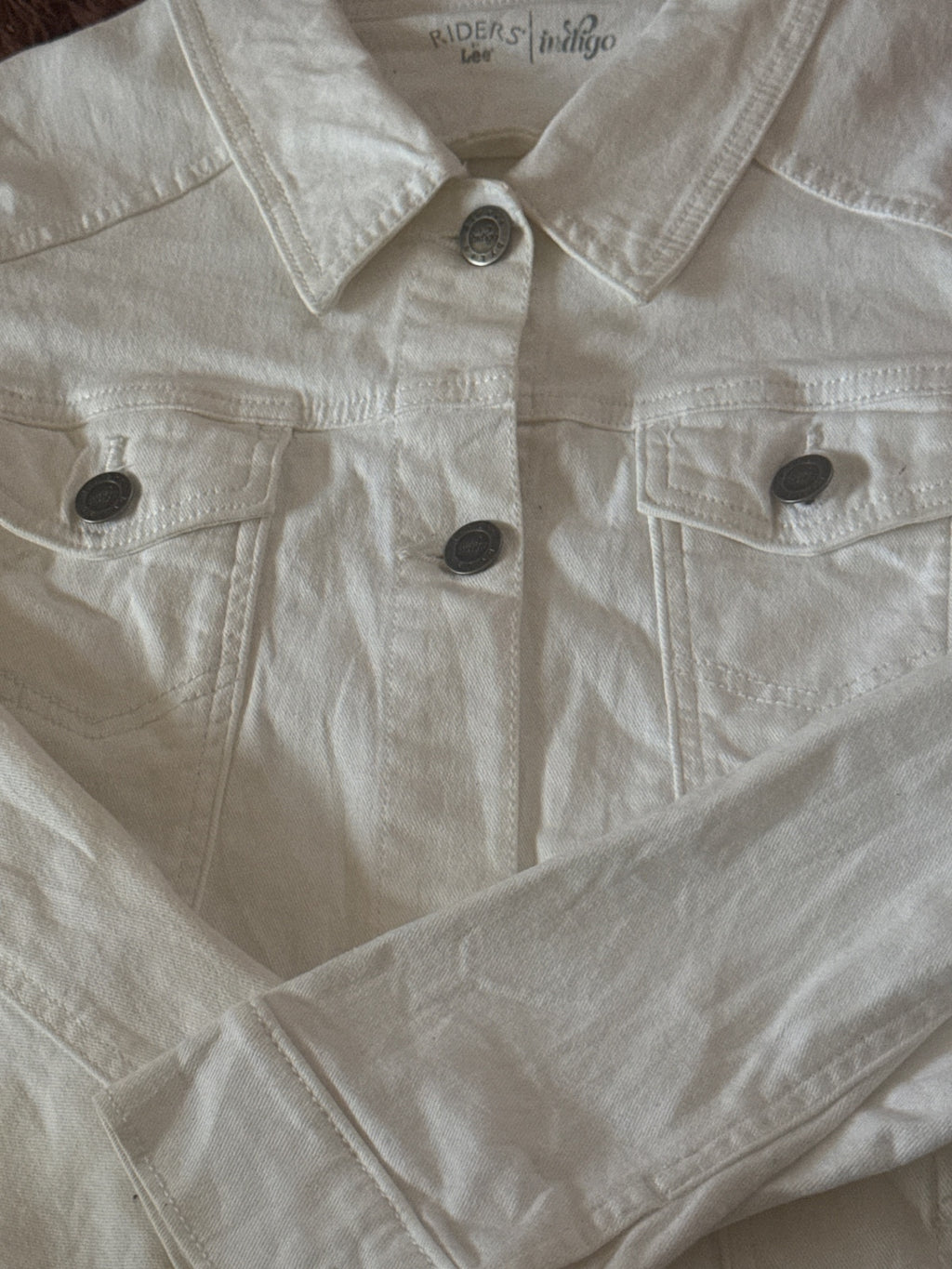 Lee Riders Indigo White Denim Jacket XL - detail image 3
