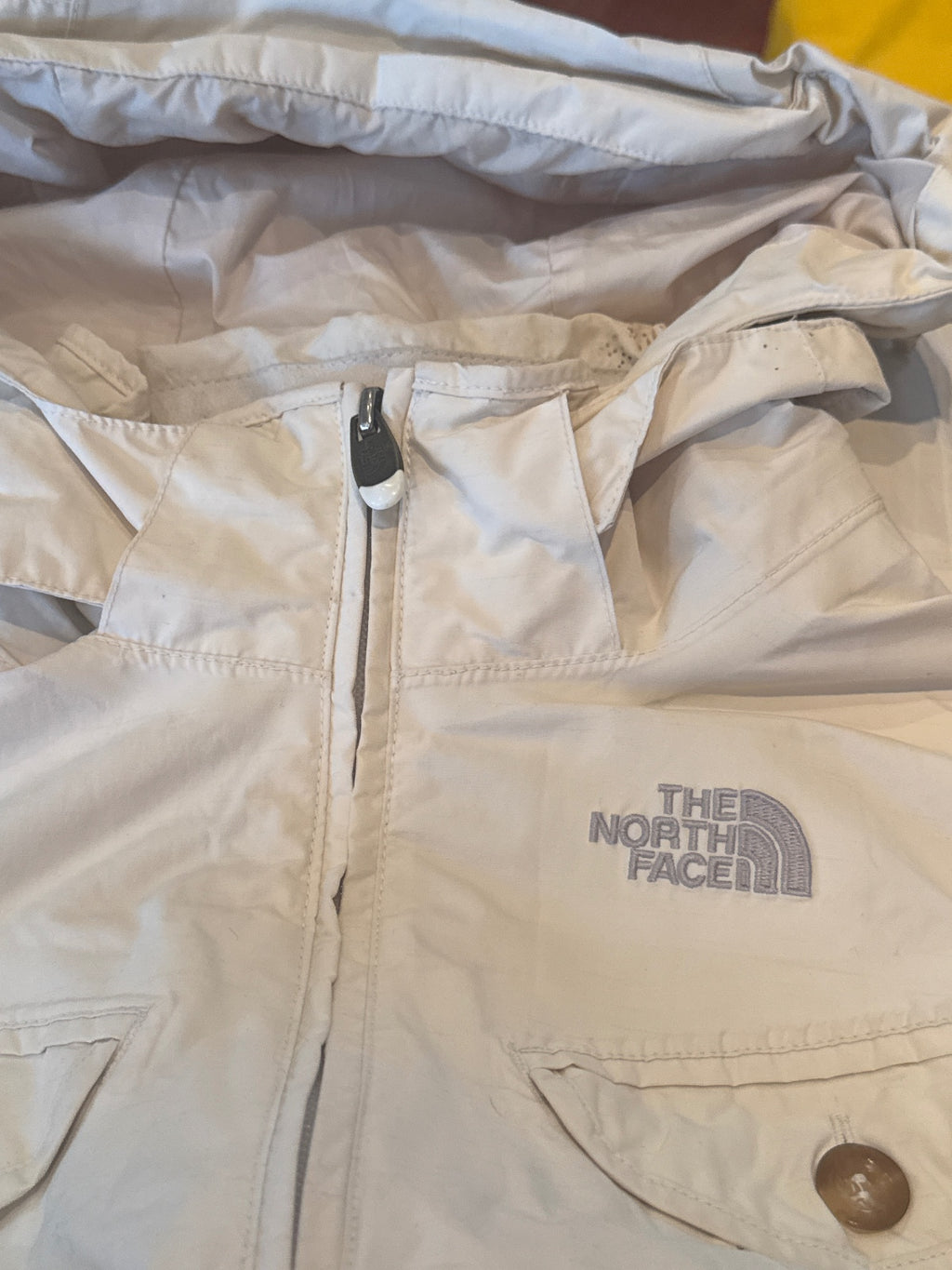 The North Face HyVent Hooded shell Jacket in Cream