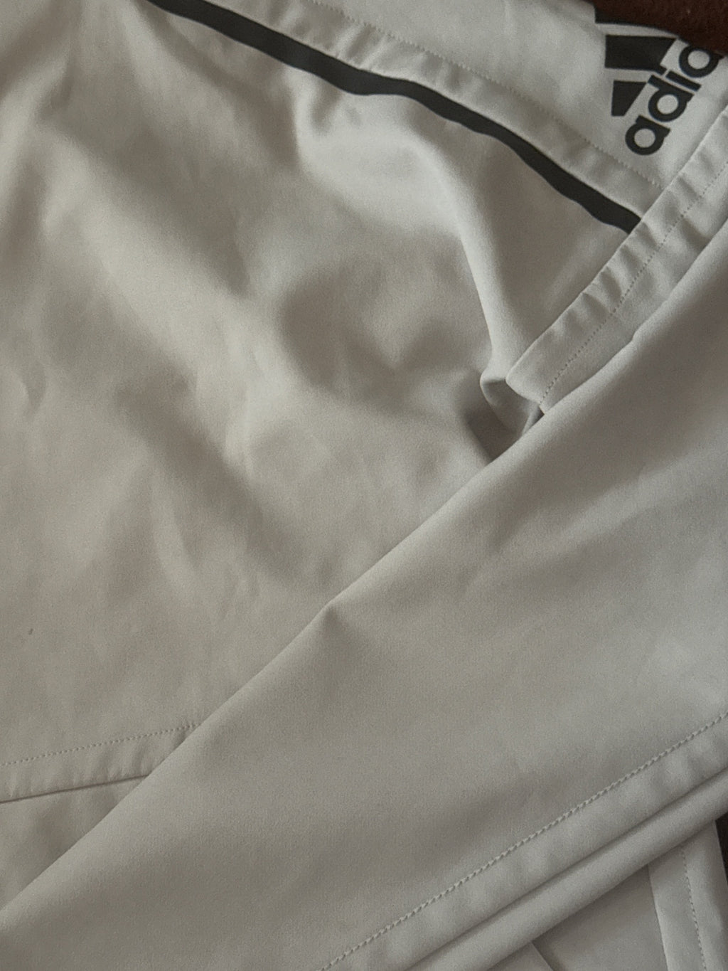 Adidas White Hooded Full-Zip Jacket with Sleeve Logo