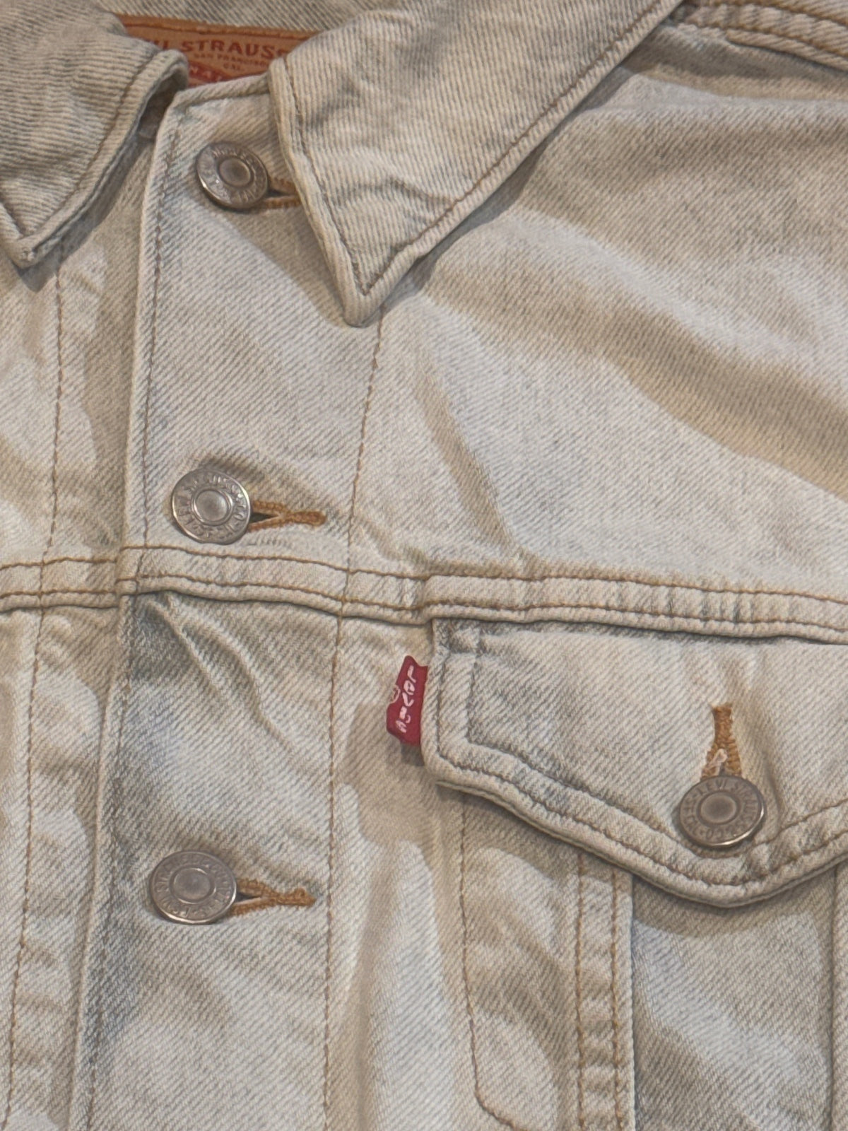 Levi's Light Wash Denim Jacket with Embroidered Back