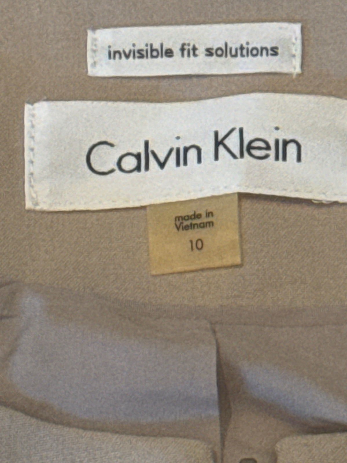 Calvin Klein Beige Zip-Up Jacket Size 10 - detail image 4