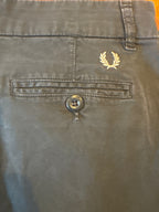 Fred Perry vintage green label Navy Blue Cropped Trousers