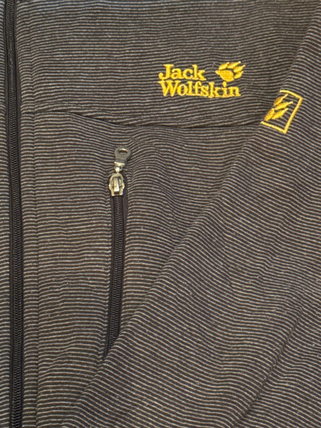 Jack Wolfskin Men's XXL Grey Full Zip Fleece Jacket