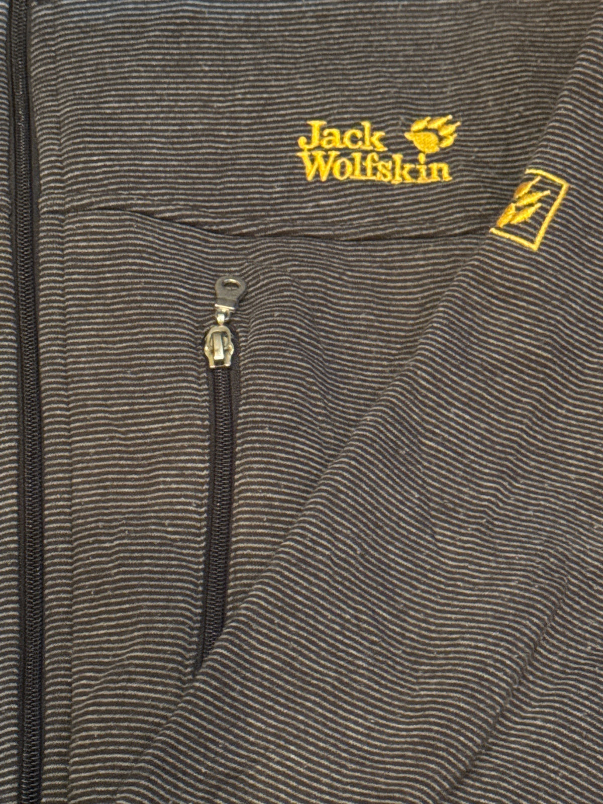 Jack Wolfskin Men's XXL Grey Full Zip Fleece Jacket