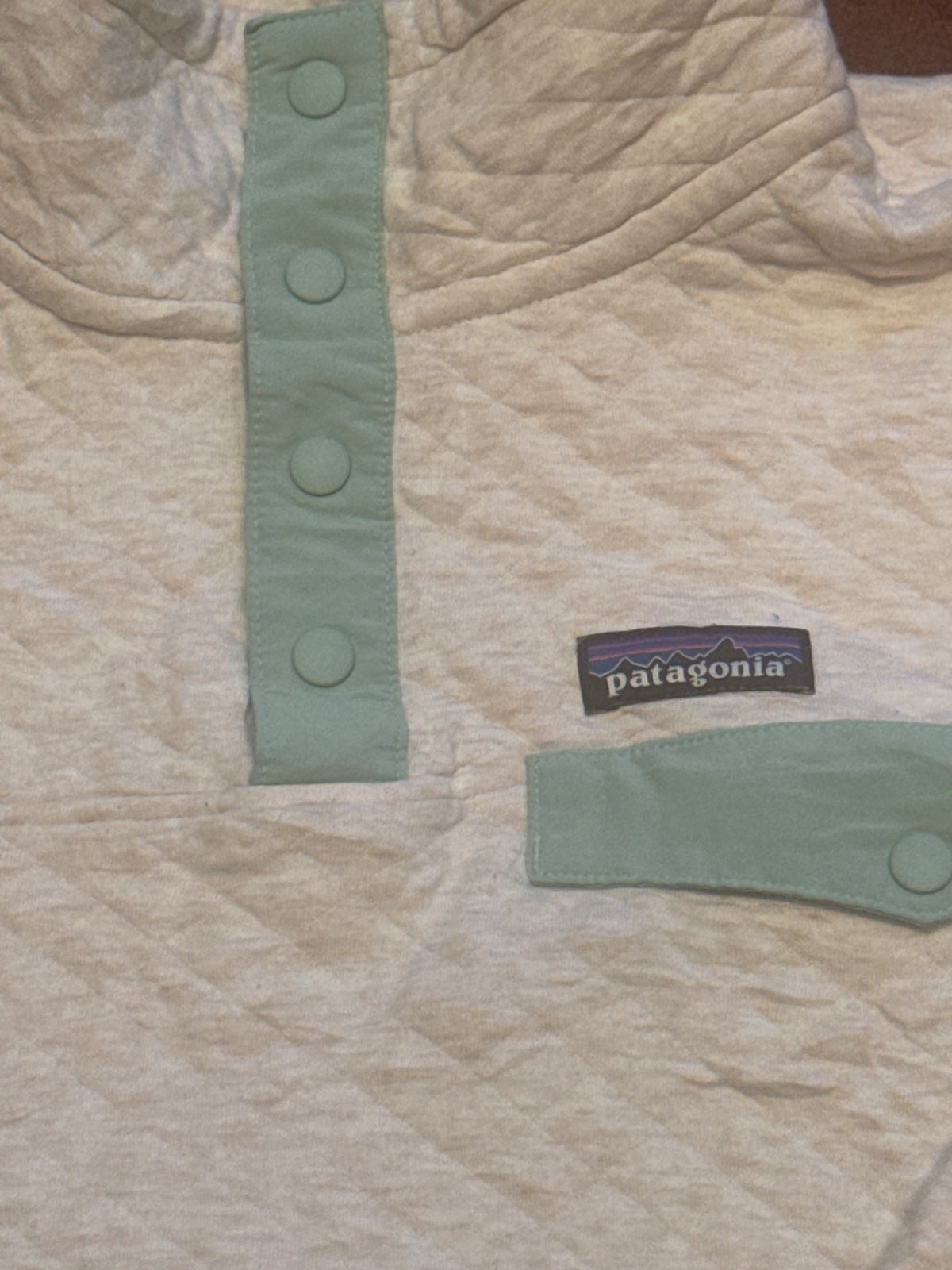 Patagonia Organic Cotton Quilted Pullover Jumper Size S