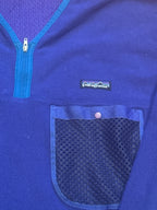 Patagonia Men's Purple Fleece Pullover with Mesh Pocket, Zip