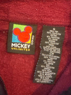 Mickey Unlimited Red and Grey Fleece Pullover Sweater Size S