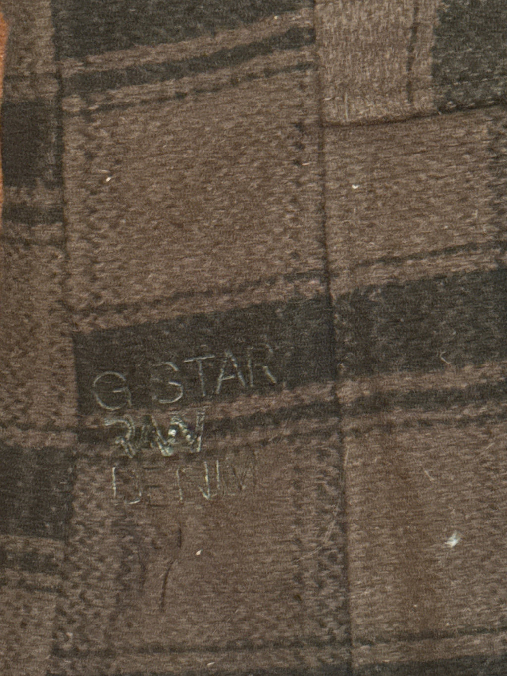 G-Star RAW Brown Plaid Wool Blend Peacoat Jacket Medium