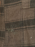 G-Star RAW Brown Plaid Wool Blend Peacoat Jacket Medium
