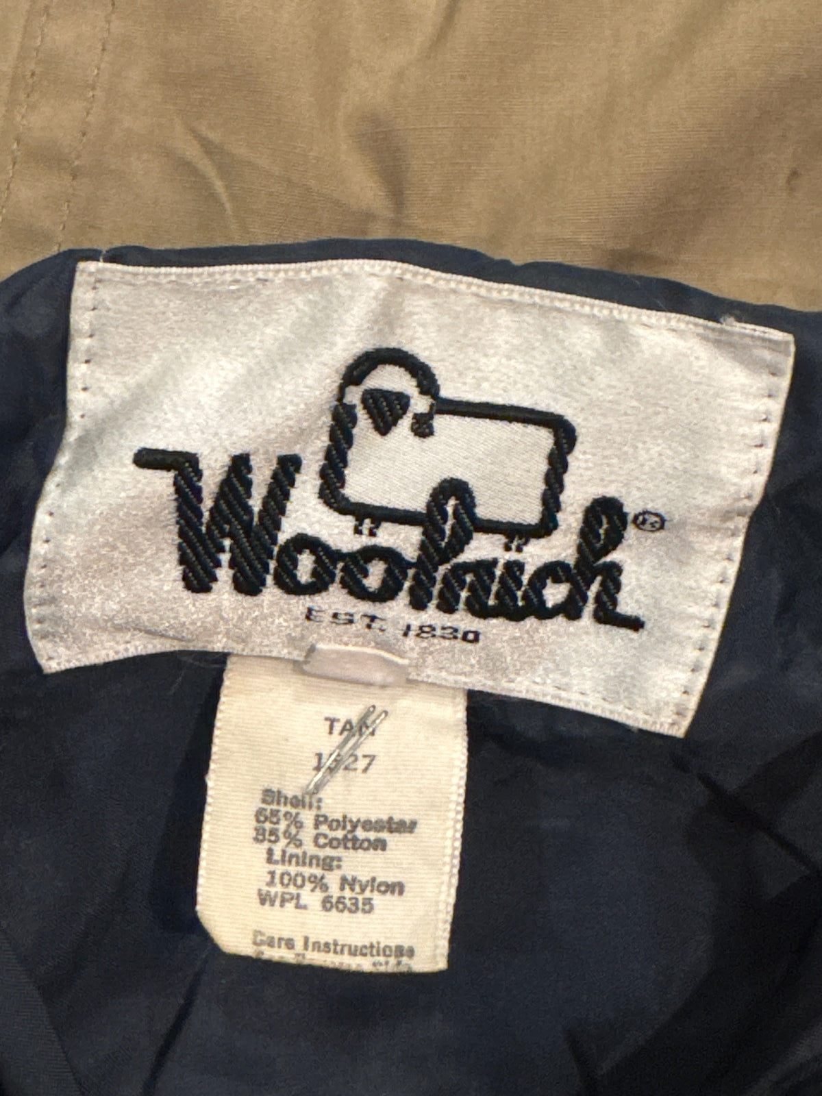 Woolrich Tan Hooded Jacket with Snap Buttons Size S - detail image 5